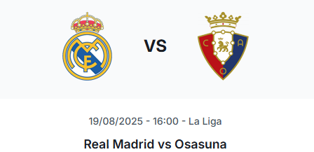 Real Madrid vs Osasuna